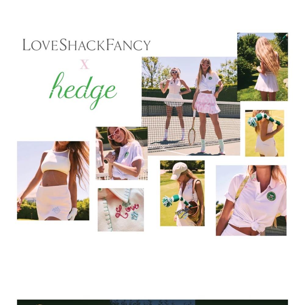 Loveshackfancy X Hedge tennis skirt XS